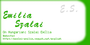 emilia szalai business card